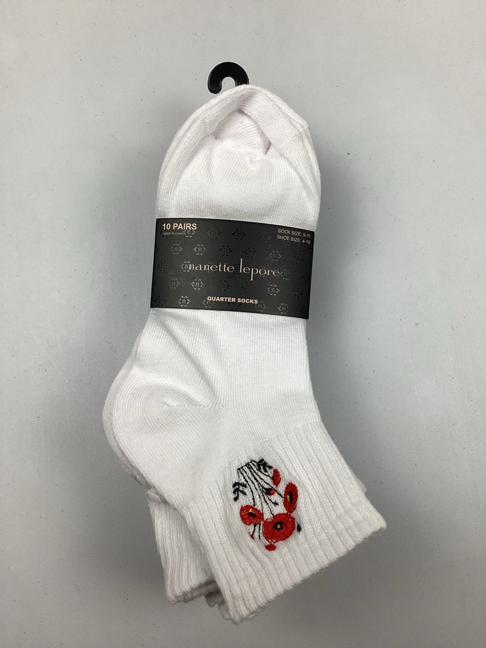 Nanette Lepore 10 Pack White Ankle Quarter Socks NEW! Retail $24